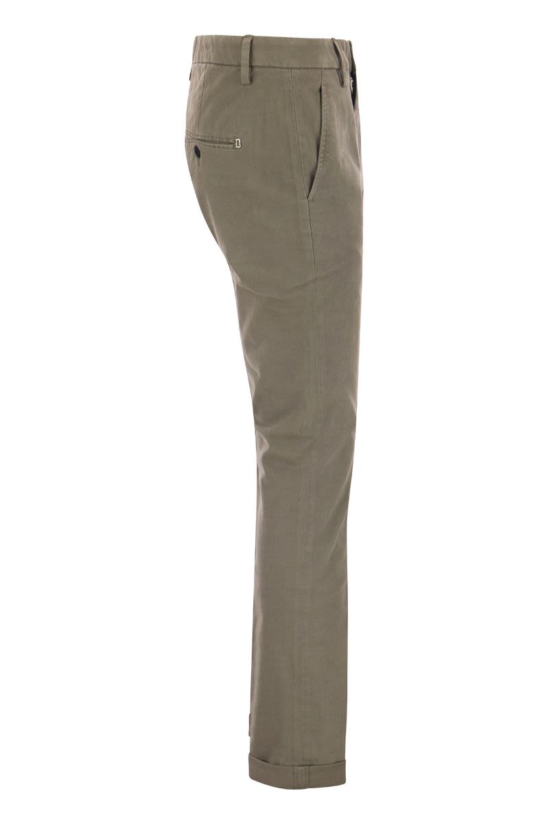 GAUBERT - Slim-fit gabardine trousers - VOGUERINI