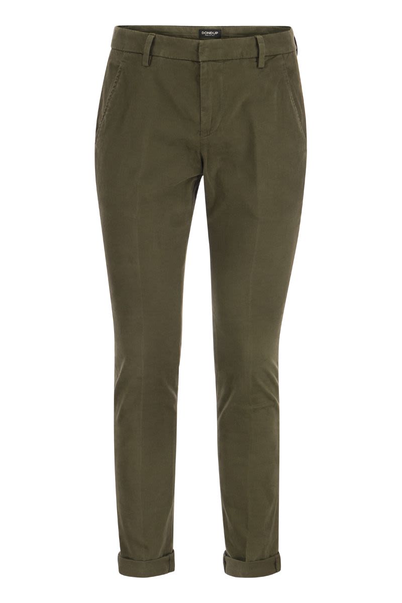 GAUBERT - Slim-fit gabardine trousers - VOGUERINI