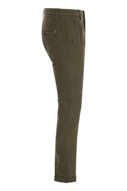 GAUBERT - Slim-fit gabardine trousers - VOGUERINI