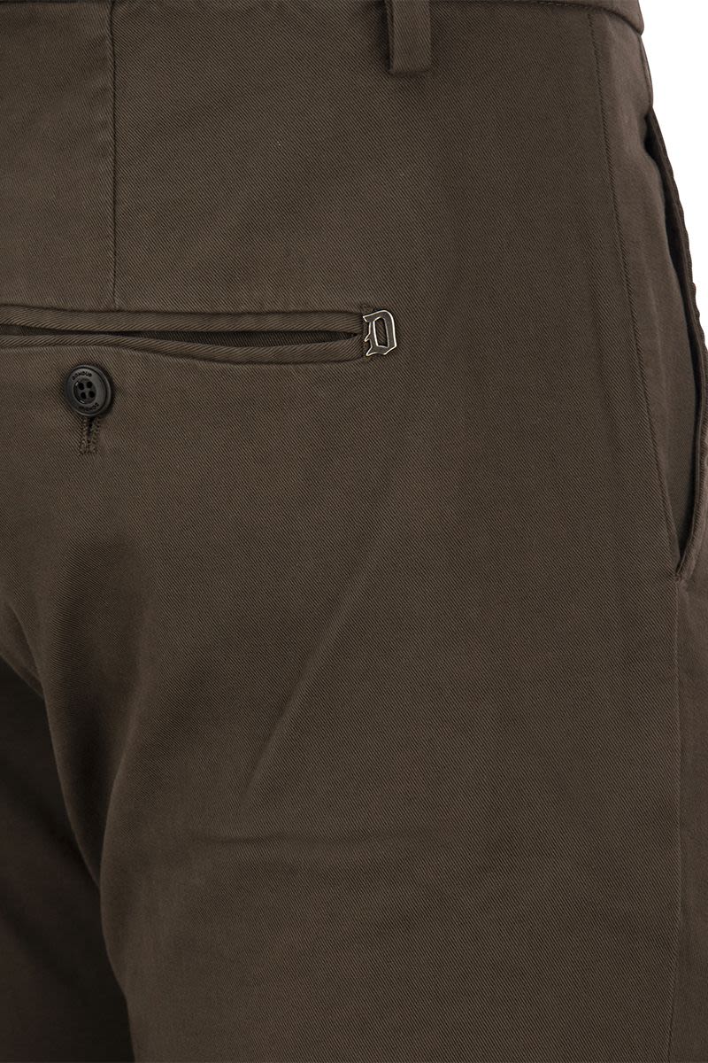 GAUBERT - Slim-fit gabardine trousers - VOGUERINI