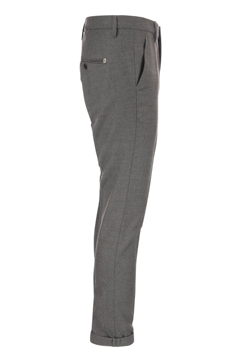 GAUBERT - Slim fit trousers in gabardine - VOGUERINI