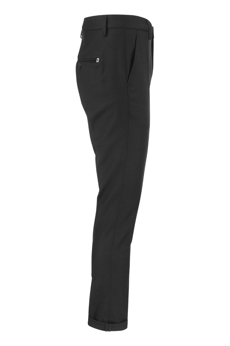 GAUBERT - Slim fit trousers in wool - VOGUERINI