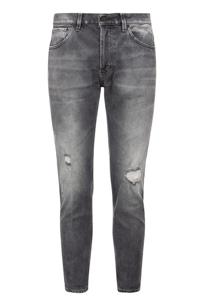 BRIGHTON - Carrot fit jeans with rips - VOGUERINI