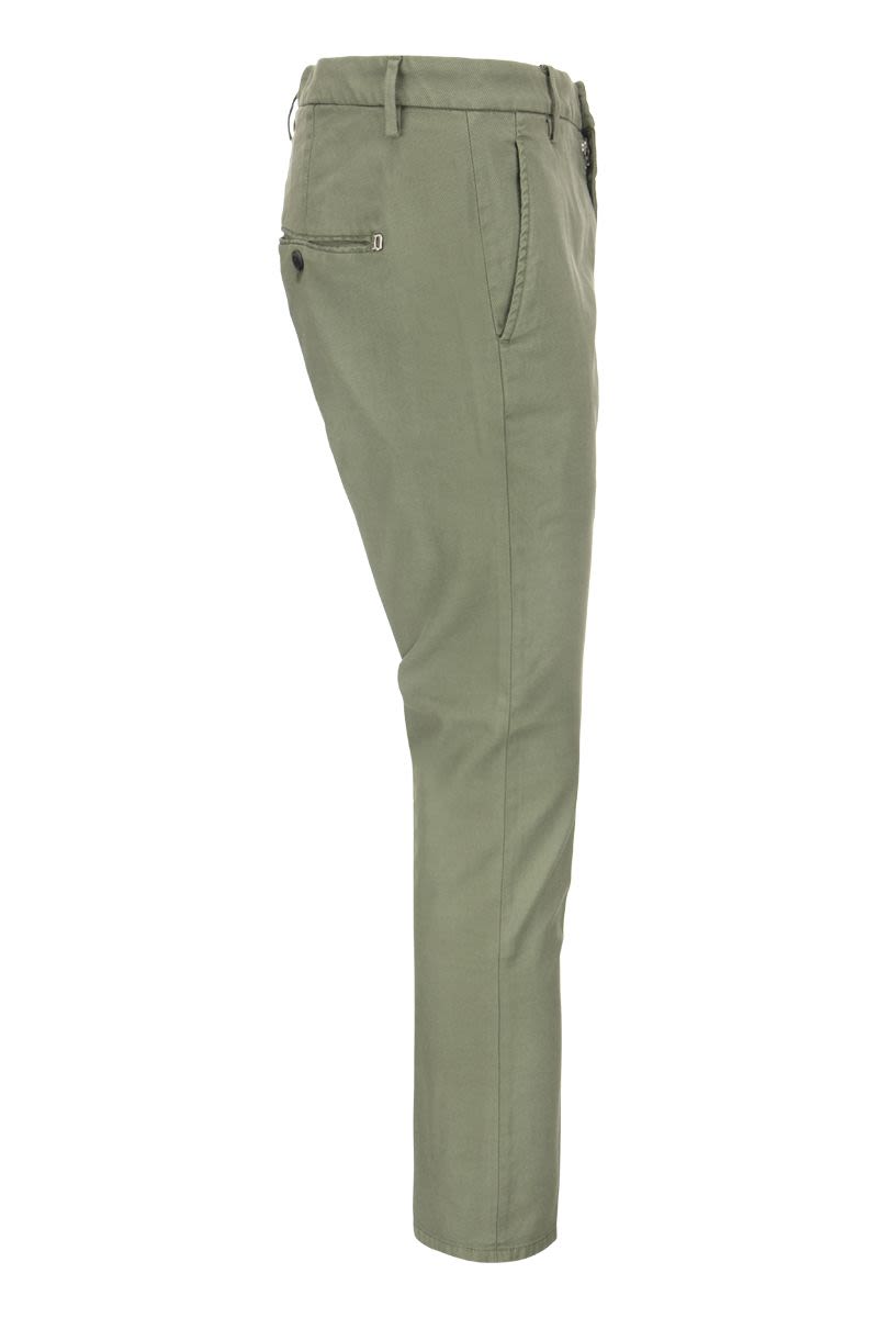 ALFREDO - Cotton Slim-fit Trousers - VOGUERINI