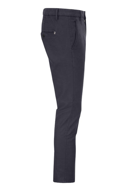 ALFREDO - Cotton Slim-fit Trousers - VOGUERINI