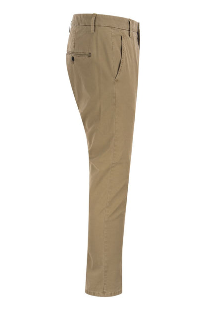 ALFREDO - Slim-fit cotton trousers - VOGUERINI