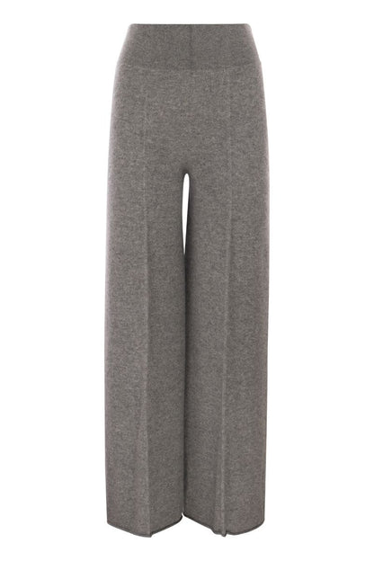 TWIST - Cashmere wide-leg trousers - VOGUERINI