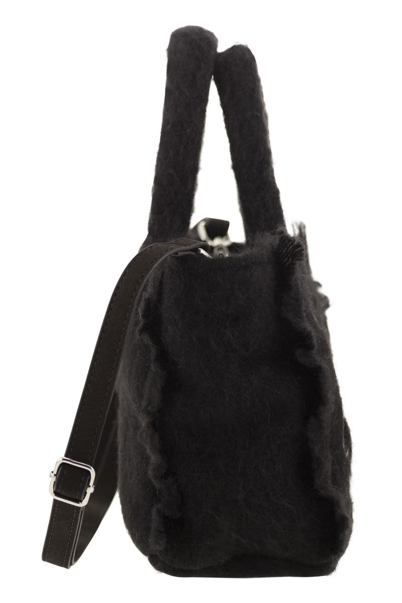 Wooly Mini Vanity bag with fringes - VOGUERINI
