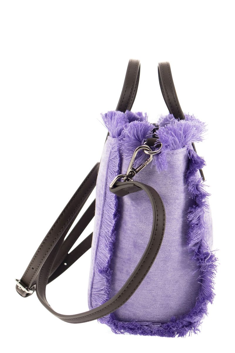 Mini Vanity Bag with Velvet Fringes - VOGUERINI