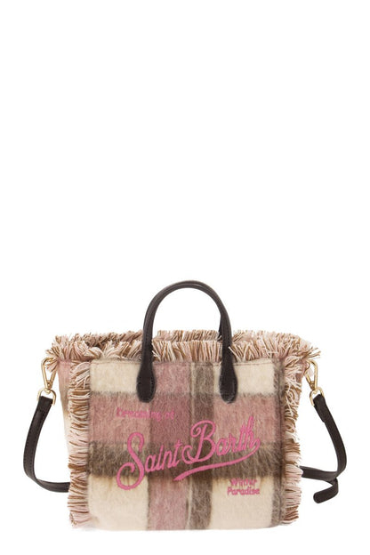 Mini Vanity bag with fringes and check pattern - VOGUERINI