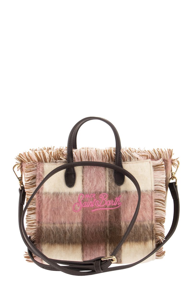 Mini Vanity bag with fringes and check pattern - VOGUERINI