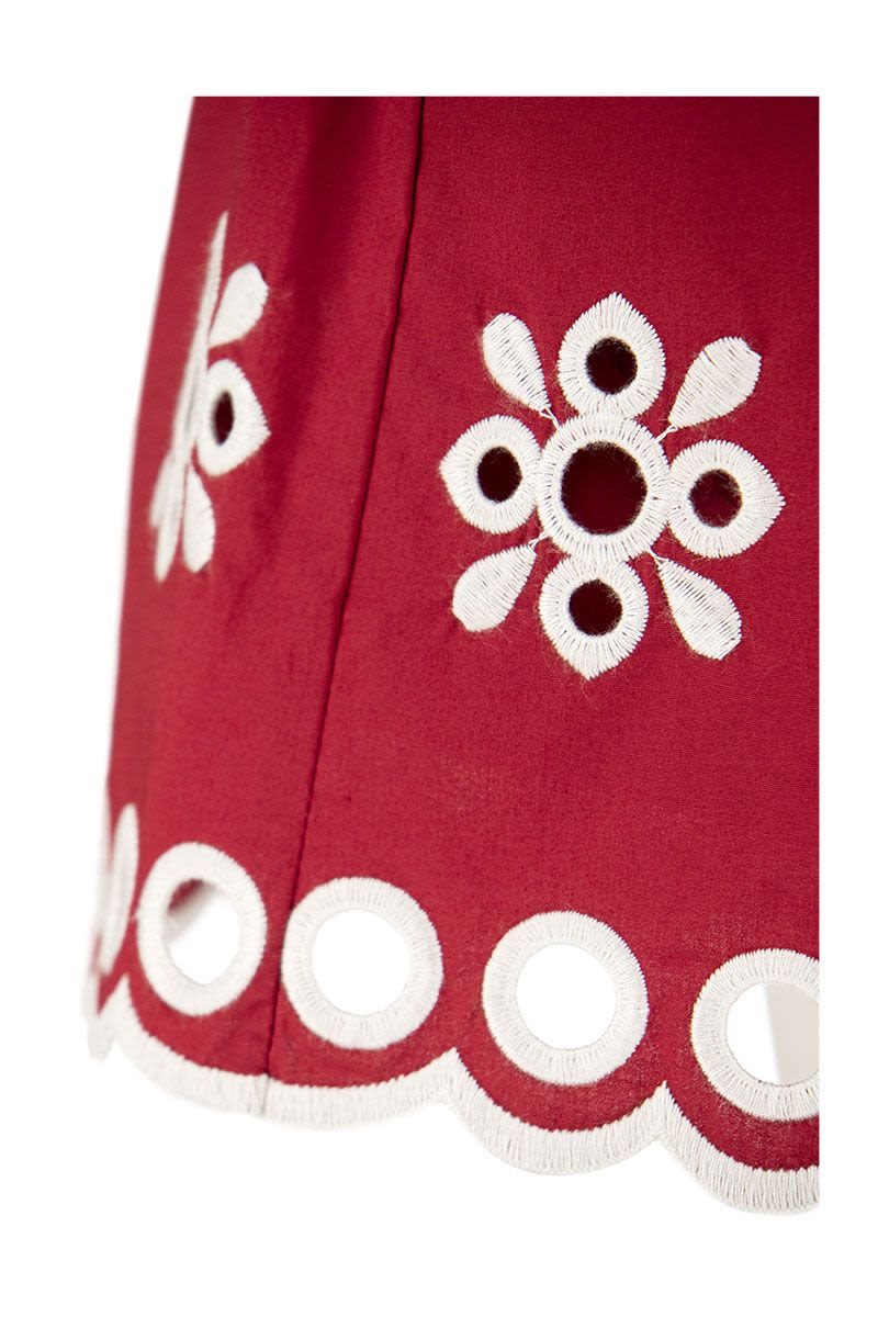 Cotton shorts with sangallo embroidery - VOGUERINI