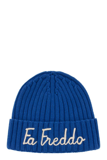 Wool and cashmere blend hat with embroidery - VOGUERINI