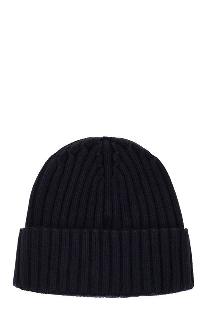 Wool and cashmere blend hat with embroidery - VOGUERINI