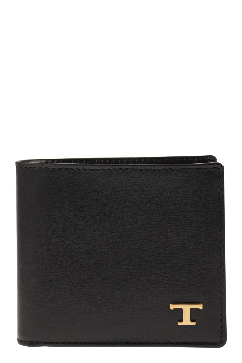 Leather wallet with logo - VOGUERINI