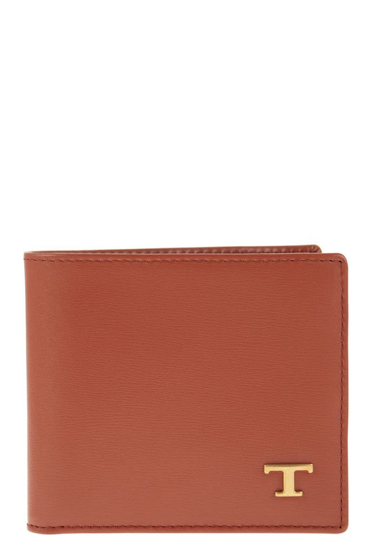 Leather wallet with logo - VOGUERINI