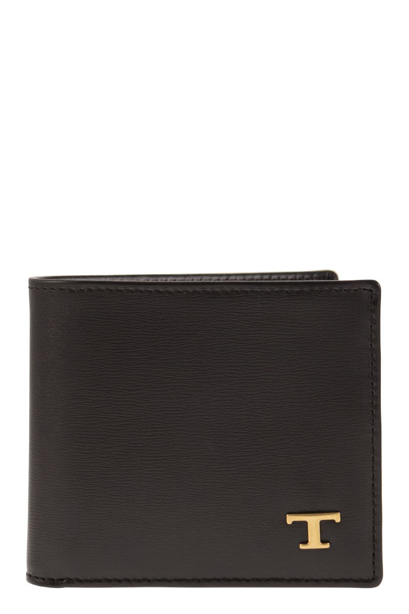 Leather wallet with logo - VOGUERINI