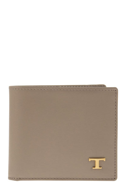 Leather wallet with logo - VOGUERINI