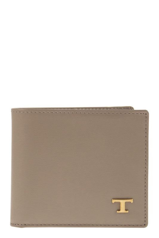 Leather wallet with logo - VOGUERINI