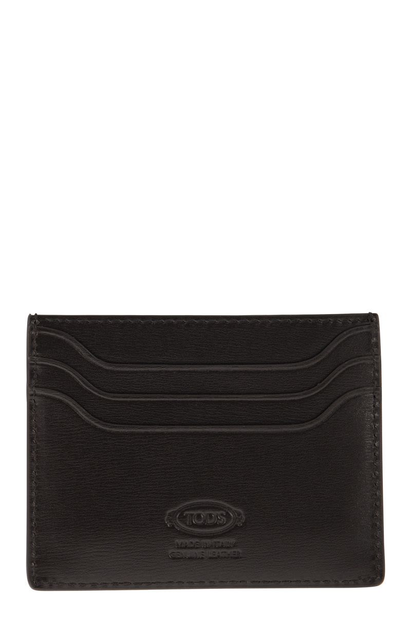 Leather card holder with logo - VOGUERINI