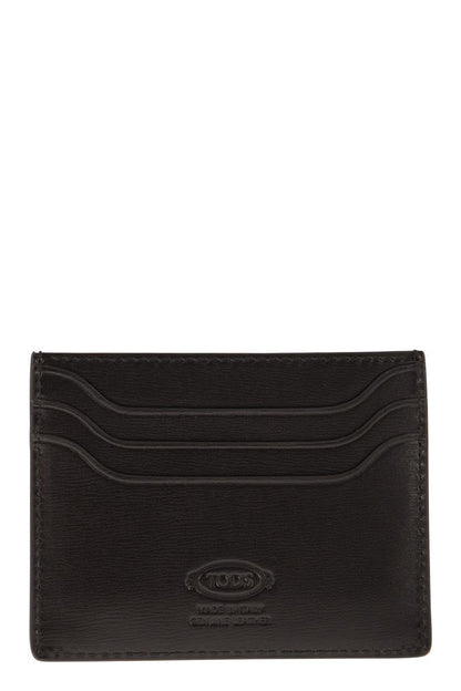 Leather card holder with logo - VOGUERINI