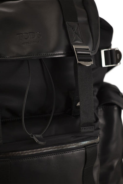 Fabric and Leather Medium Backpack - VOGUERINI