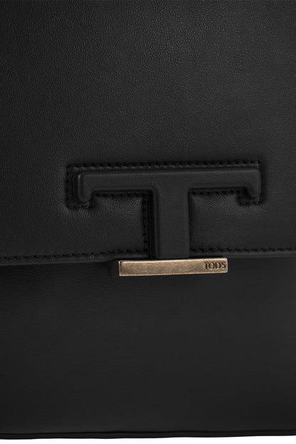 T Timeless - Mini leather shoulder strap - VOGUERINI