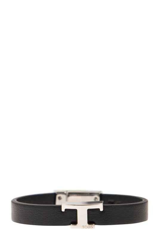 T Timeless Leather Bracelet - VOGUERINI