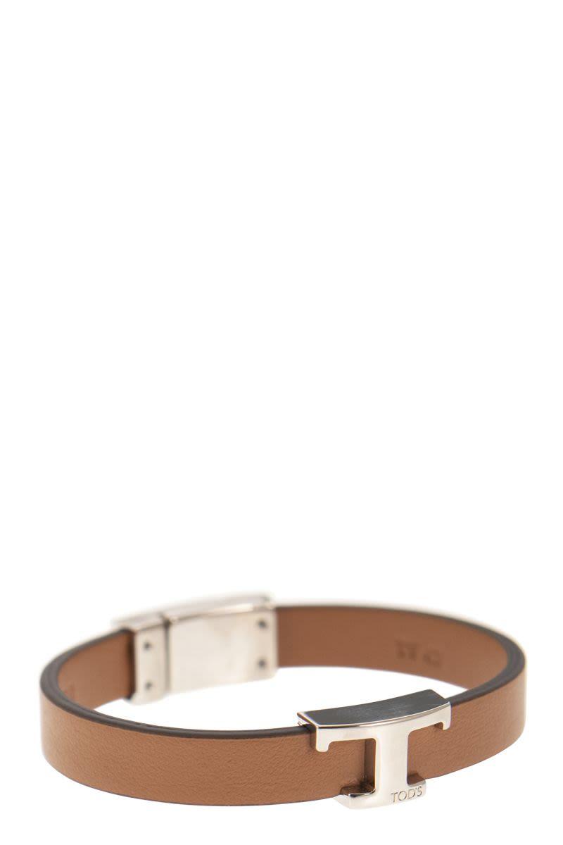 T Timeless Leather Bracelet - VOGUERINI