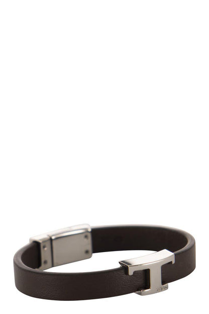 T Timeless Leather Bracelet - VOGUERINI