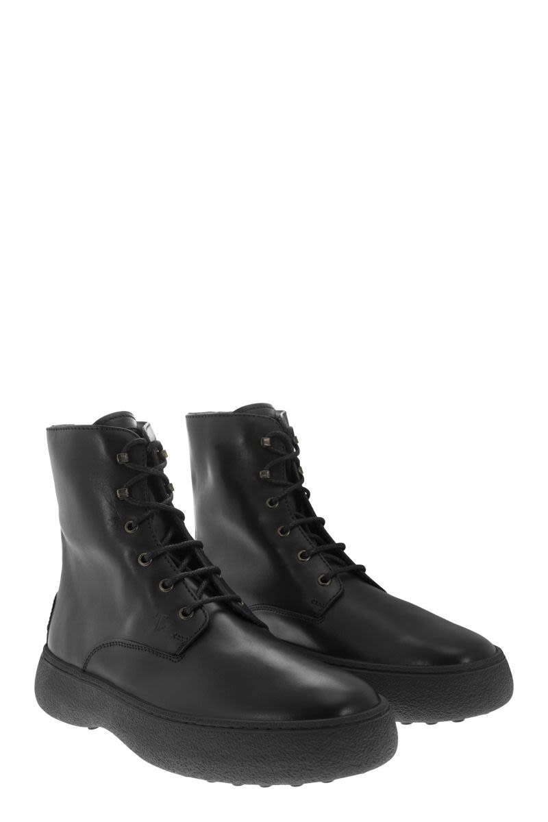 Leather lace-up boot - VOGUERINI