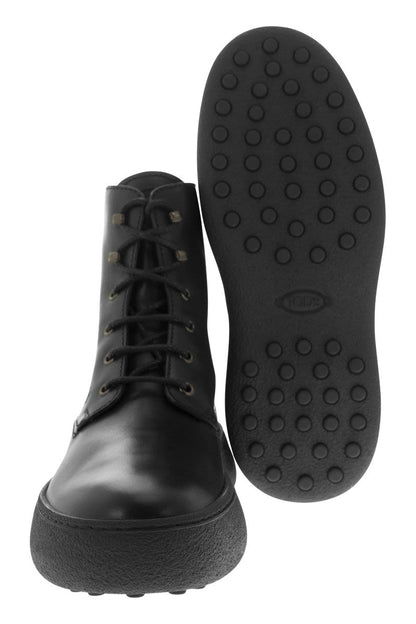 Leather lace-up boot - VOGUERINI