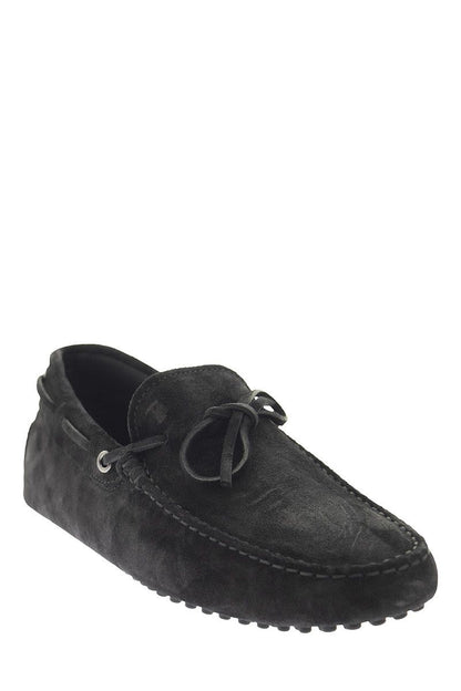 Suede moccasin with grommets - VOGUERINI