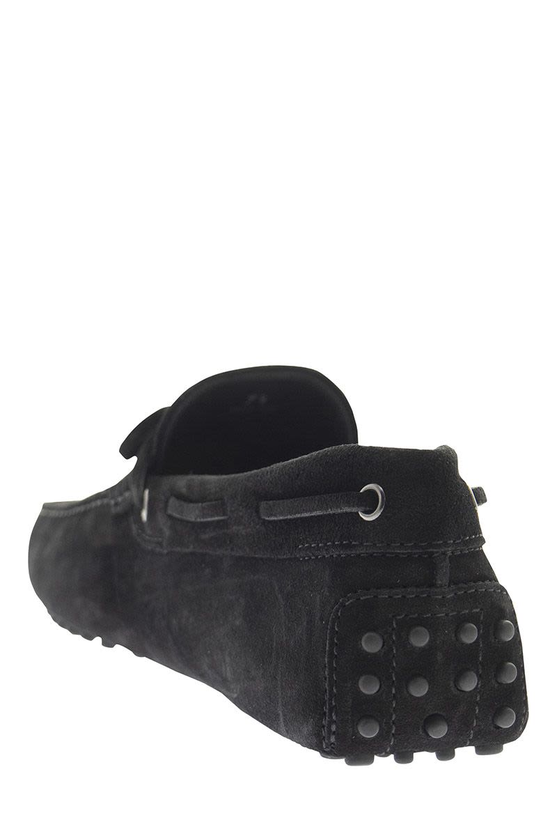 Suede moccasin with grommets - VOGUERINI