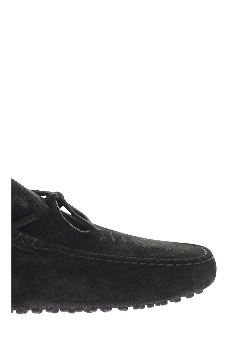 Suede moccasin with grommets - VOGUERINI