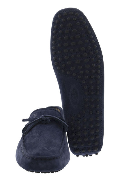 Suede moccasin with grommets - VOGUERINI