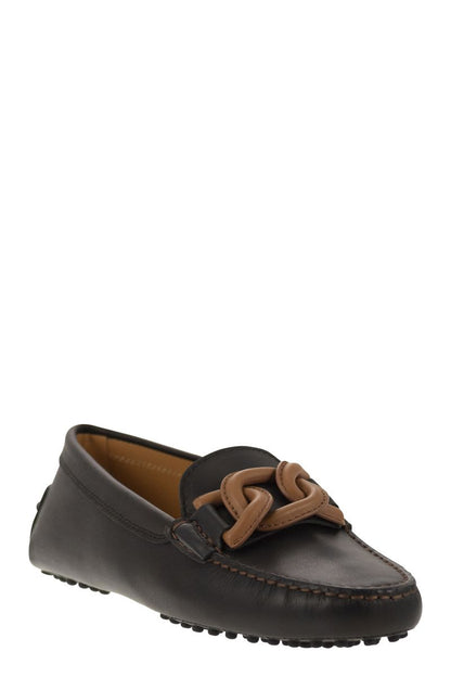 Loafer with metal chain - VOGUERINI