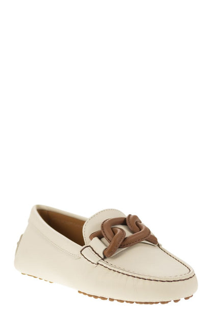 Moccasin with leather chain - VOGUERINI