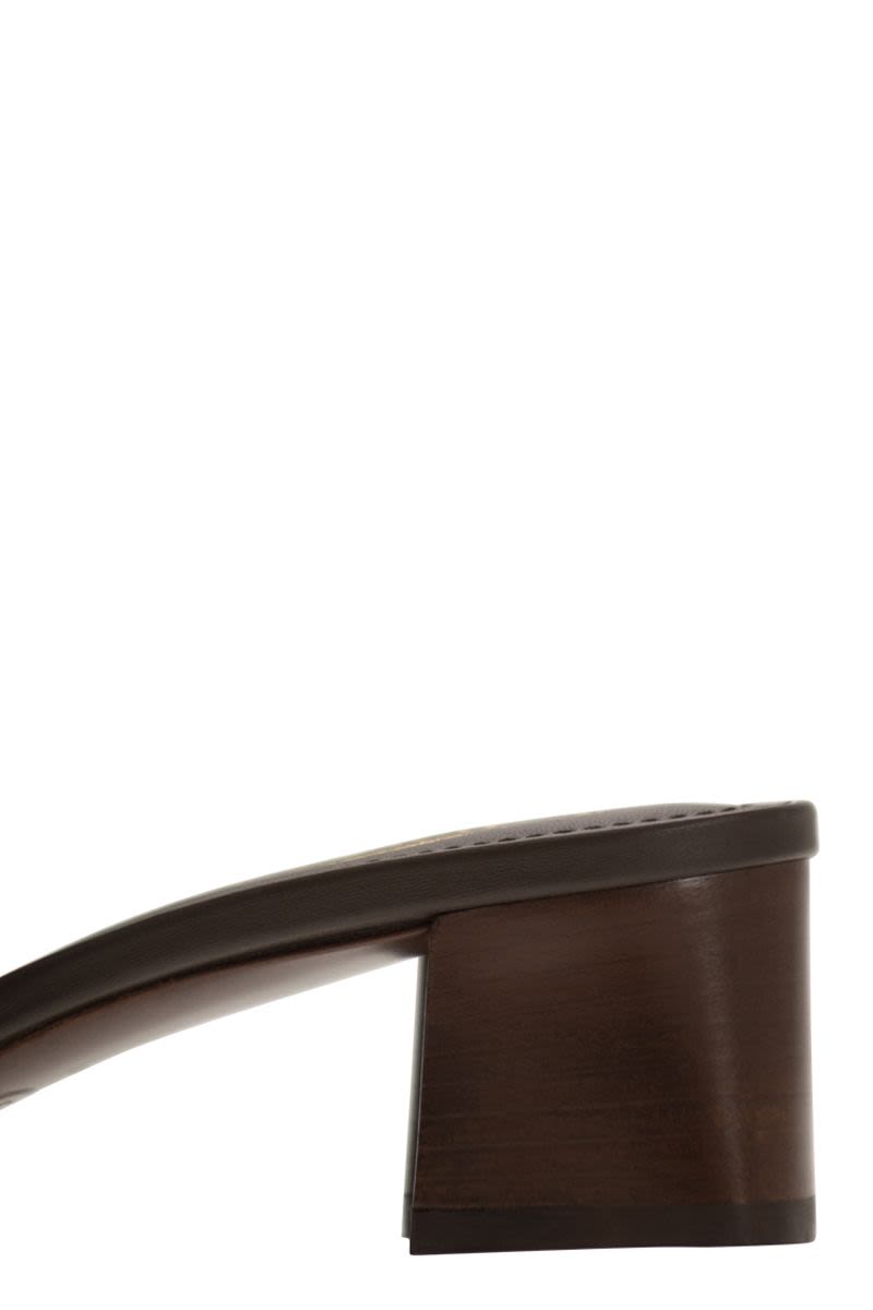 Leather heeled sandal - VOGUERINI