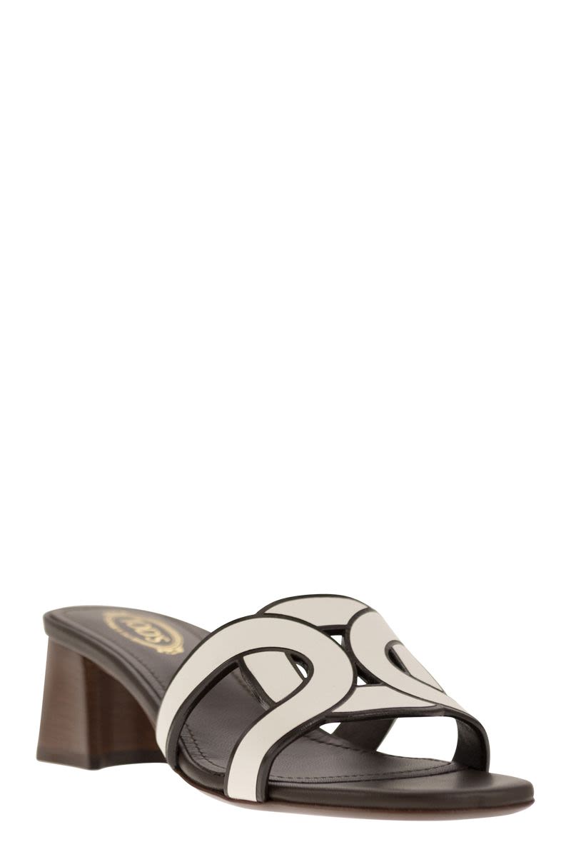 Leather heeled sandal - VOGUERINI