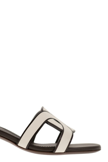 Leather heeled sandal - VOGUERINI