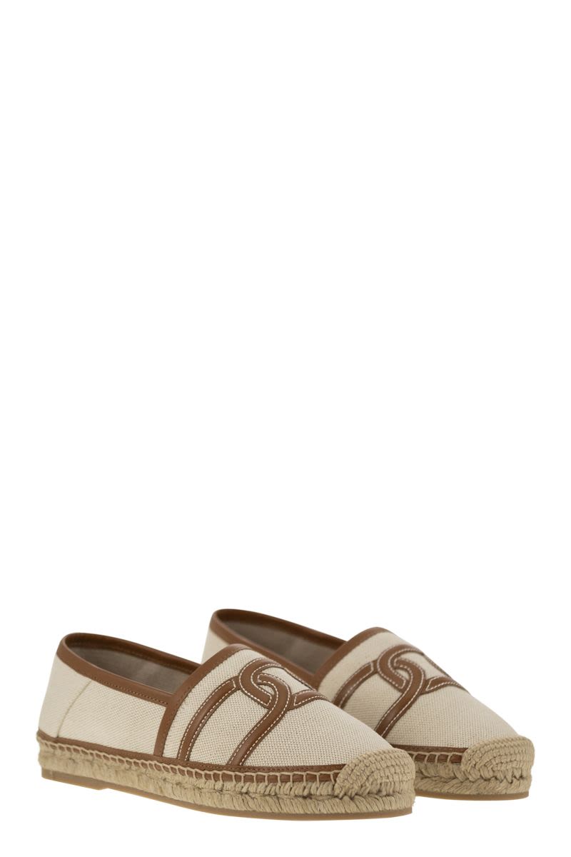 Slip-on Kate in Canvas and Leather - VOGUERINI