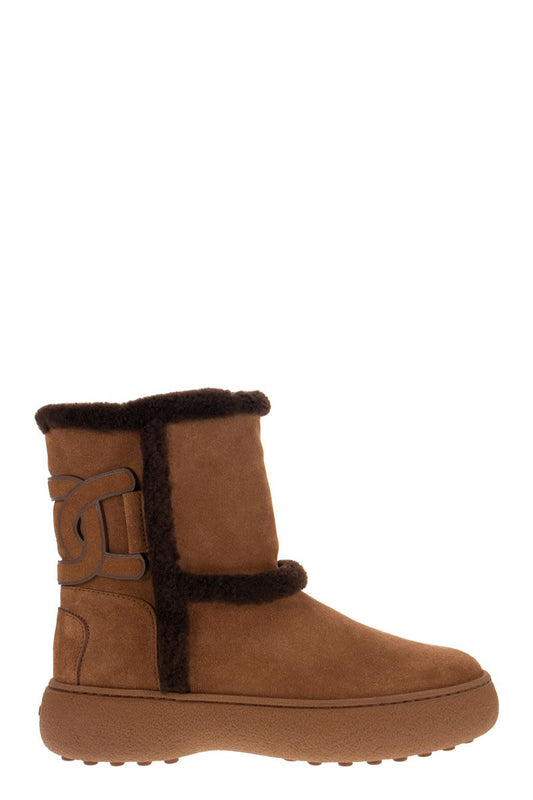 Padded suede ankle boot - VOGUERINI