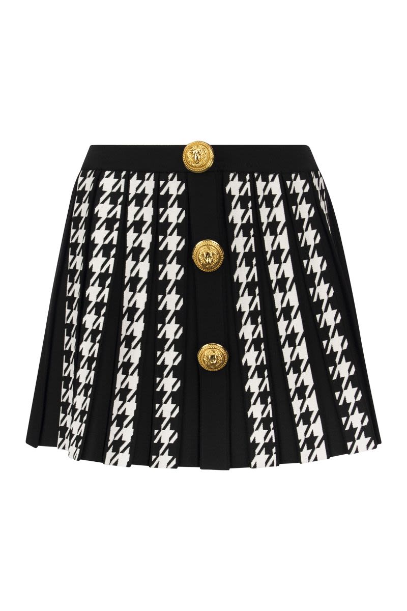 Pleated miniskirt with buttons - VOGUERINI