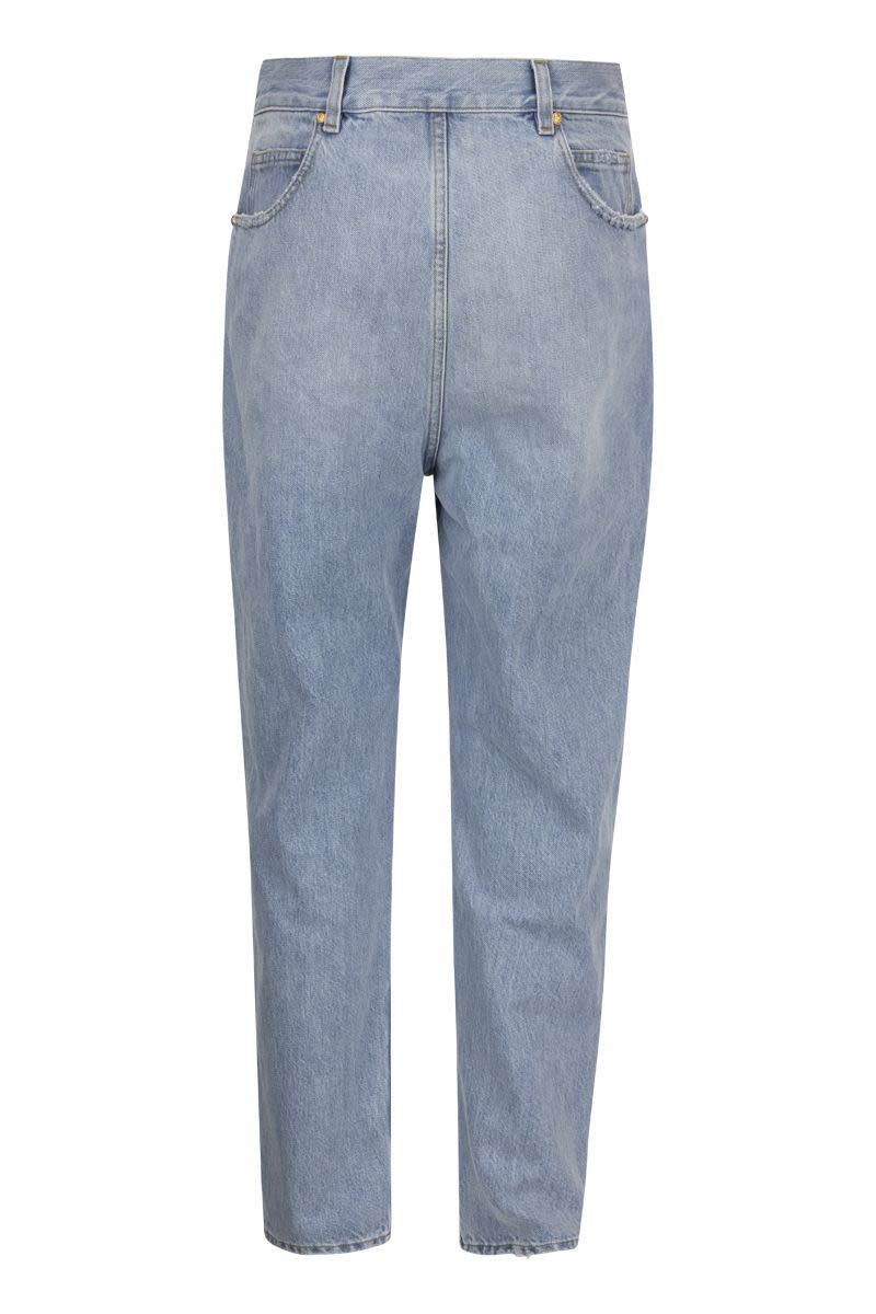 Used-effect reversed jeans - VOGUERINI